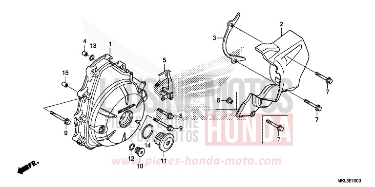 WECHSELSTROM-GENERATORABDECKUNG von NC750X "Meca" MAT BALLISTIC BLACK METALLIC (NHA86) von 2019